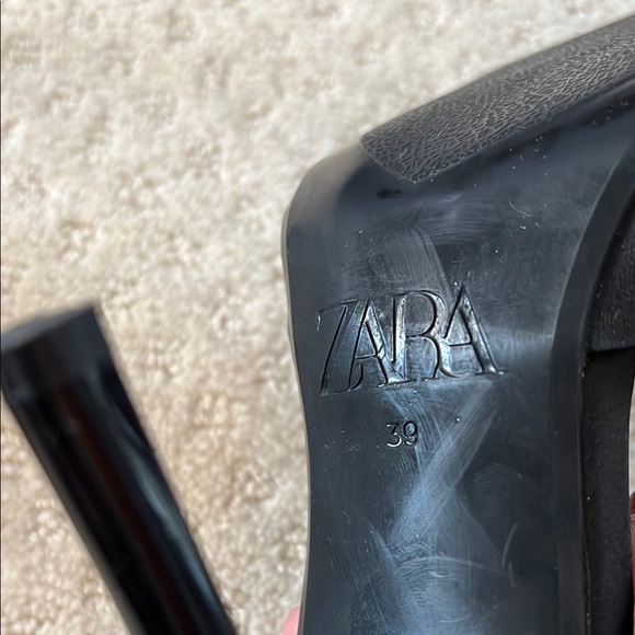 Zara Black Bow Detail Women's Heels Size 39 - Picture 4 of 5